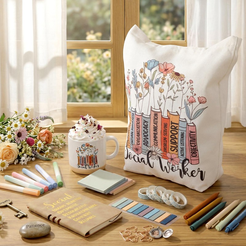 35 Pcs Social Worker Appreciation Gift Set for Bsw Msw