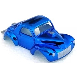 Johnny Lightning Willys Gasser Blue Chrome JL TJet HO Slot Car BODY for AURORA auto world DASH