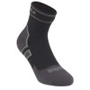 Bridgedale StormSock Lightweight Ankle Waterproof Breathable Sock, Black/Mid Grey L