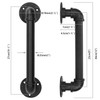 FOYO Set of 2 Industrial Pipe Door Pull Handle, Grab