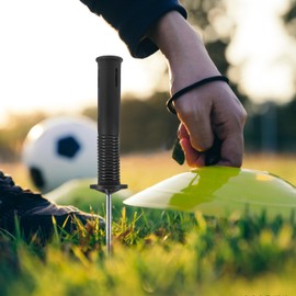 Toddmomy Spring Floor Nails Heavy Duty Metal Soccer Training Agility Poles Ground Stakes Flag Spikes for