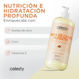 CELESTY | Crema de Camote Silvestre 1lt | Equilibrio Hormonal Natural para Menopausia - Vitaminas para Mujer - Rico en Fitoestrógenos, Aceite de Coco 