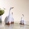 DeryArcle Duck Sculpture, Mother Duck and Duckling Statue 3D Animal