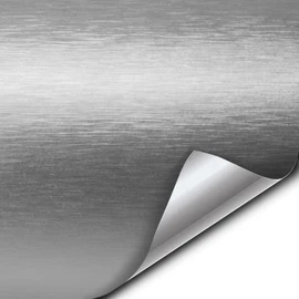 Silver Brushed Metal 5ft x 1ft VViViD8 Vinyl Wrap Roll with Air Release Technology Including Detailer Squeegee
