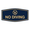 Signs ByLITA Fancy No Diving Sign with Adhesive Tape, Mounts