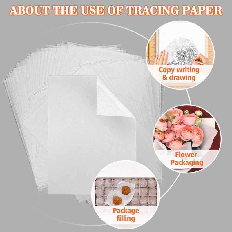 90PCS Graphite Transfer-Paper and 60PCS Tracing-Paper - Carbon Paper for