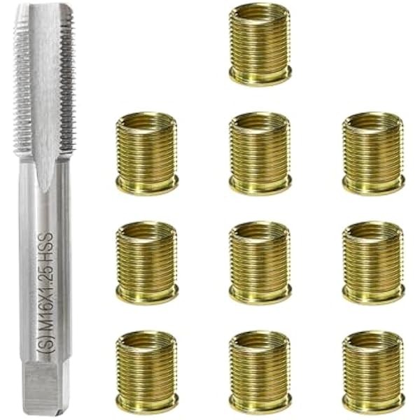 Spark Plug Thread Repair Kit, M14×1.25 Inserts and M16×1.25 Tap