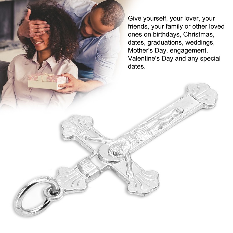 Crucifix Necklace Exquisite 925 Sterling Silver Men's Women's Jesus Cross