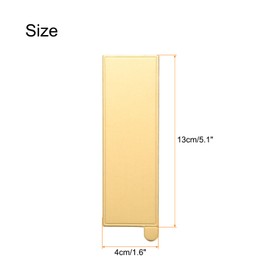 uxcell 100pcs Mini Cake Boards, Mousse Cake Cardboards Rectangle Cake Bases Plates Cupcake Dessert Displays Base Tray for Cakes, Pastries, Dessert Base - Grease Proof (Gold)