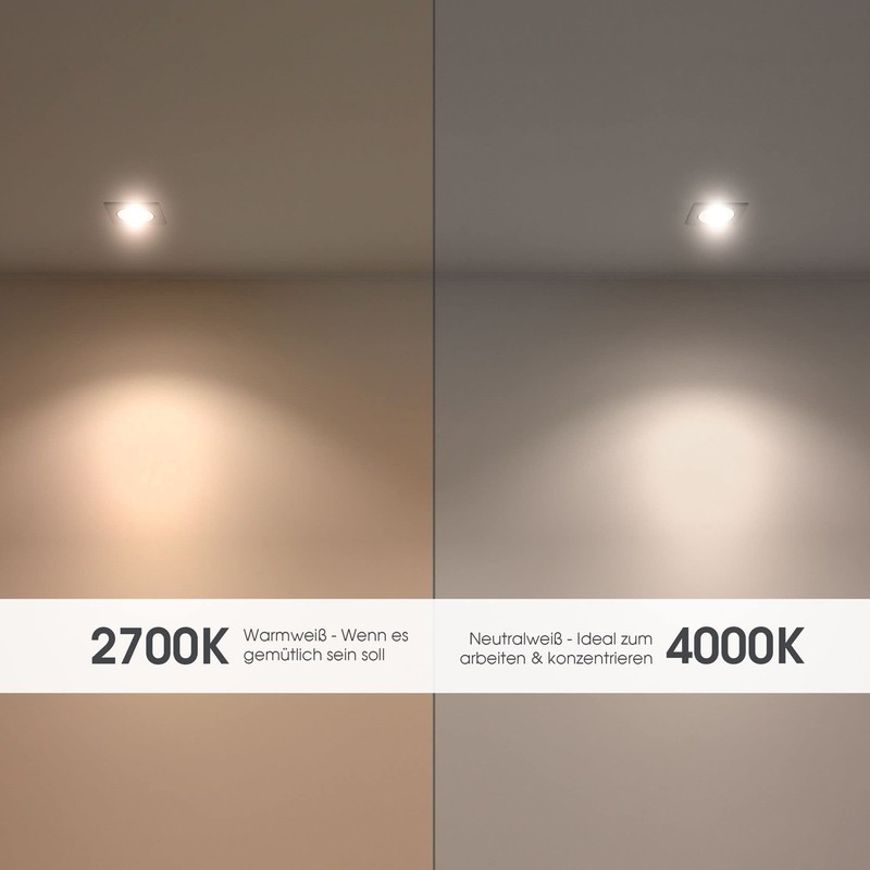 IP44 fixed recessed spots 6.5W WW+NW dimmable