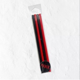Panik P-Tex! For Ski/Snowboard Base Repair, 4 candles, Red & Black
