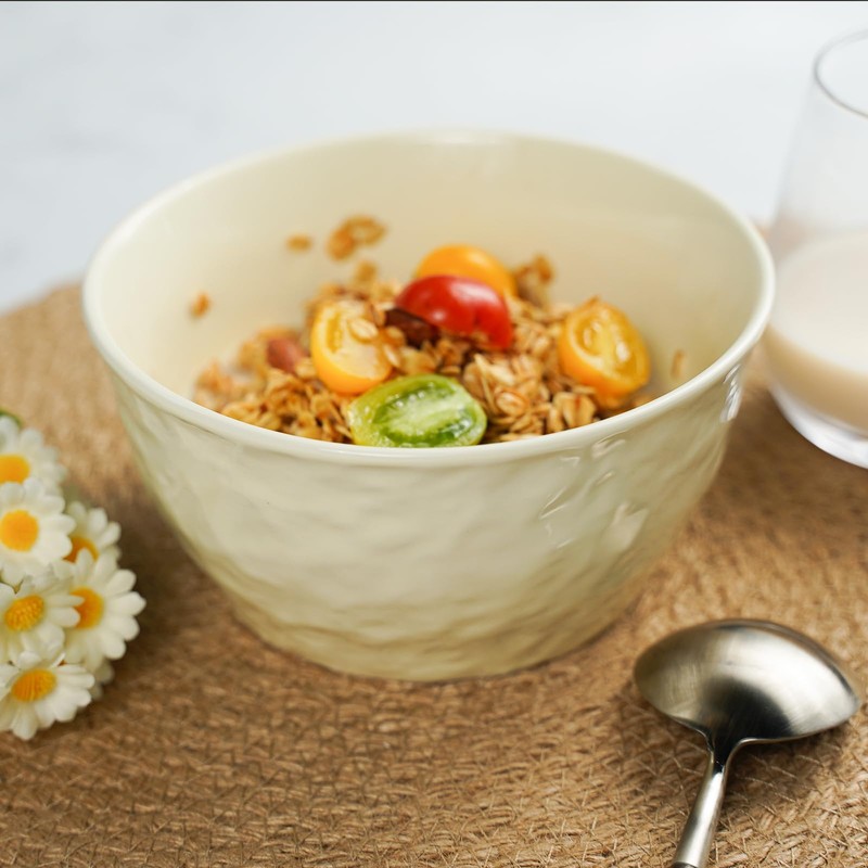 Metflavor Plates and Bowls Sets, 12 Pieces Ceramic Dinnerware Sets,