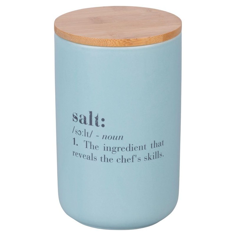 Barattolo sale 1000 ml in ceramica, coperchio in bambù, Victionary