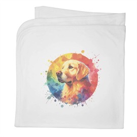 Azeeda 'Golden Retriever' Cotton Baby Blanket/Shawl (BY00035867)