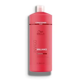Wella Professionals Invigo Brilliance Conditioner for Coarse Hair | Intense Color Protection, Maintains Vibrancy, Salon Formula, Hair Detangler, Shine Care