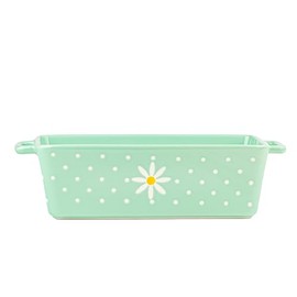 10 Strawberry Street Daisy Polka Dot Loaf Pan, Mint