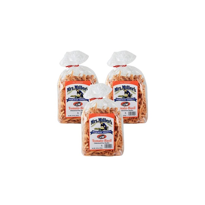Mrs. Miller's Tomato Basil Noodles 14 Ounce (Pack of 3)