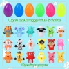 Lumiparty 18pcs Easter Eggs PreFilled with Animal Finger Puppets for