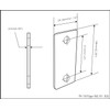 QCAA Stainless Steel Door Strike Filler Plate, 2-1/4" x 1-1/8",
