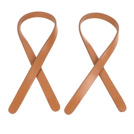 2Pcs Leather Bag Handles 25.6in Long 0.7in Wide Synthetic Leather Pure Color Handbag Strap for Repair Replacement Claybank 25.6in Long 0.7in Wide