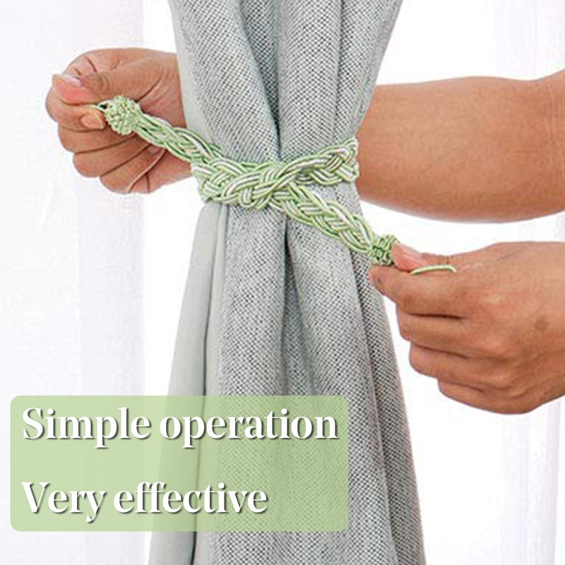 2 Pcs Curtain Tie backs Rope Window Tassels Tie Backs