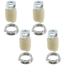 Lovelysp G9 Ceramic Lamp Holder with Outer Ring Total Height 32mm 4PCS