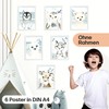 CreativeRobin Arctic Animal Poster Set as Cute Nursery Decoration