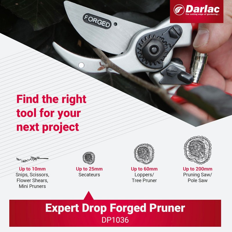 Darlac Expert Pruner-Drop Forged Razor Sharp Blade-Durable Secateurs Ideal For