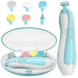 AXIDUN-Lima de uñas para bebé, Cortaúñas para bebé, Pulidora de uñas para bebé, Cortaúñas Versátiles，Lima de uñas para el cuidado del bebé(Verde)