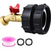Tote to Garden Hose Adapter, 2-inch Fine/Coarse Thread Compatible, 3/4-inch