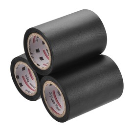 MECCANIXITY Pipe Wrap Tapes Non-Adhesive 8cmx12m Protective Waterproof Tube Protector for Air Conditioner HVAC Pipes, PVC Black Pack of 3