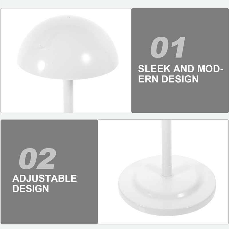 FOMIYES Adjustable Height Wig Stand, Metal Hat Display Stand, Portable