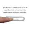 HAHIYO 2inch/50mm 120Pcs White Plastic U Shape Alligator Clip, Clothespin