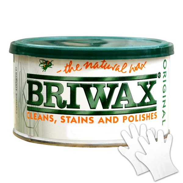 Briwax, Original Clear, 13.5 fl oz (400 ml), Poly Gloves Included