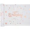 Happy Birthday Table Runner 30 cm x 5 m Rose