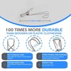 30 Pcs Clothes Pegs，3.74in Stainless Steel Metal Long Tail Clip