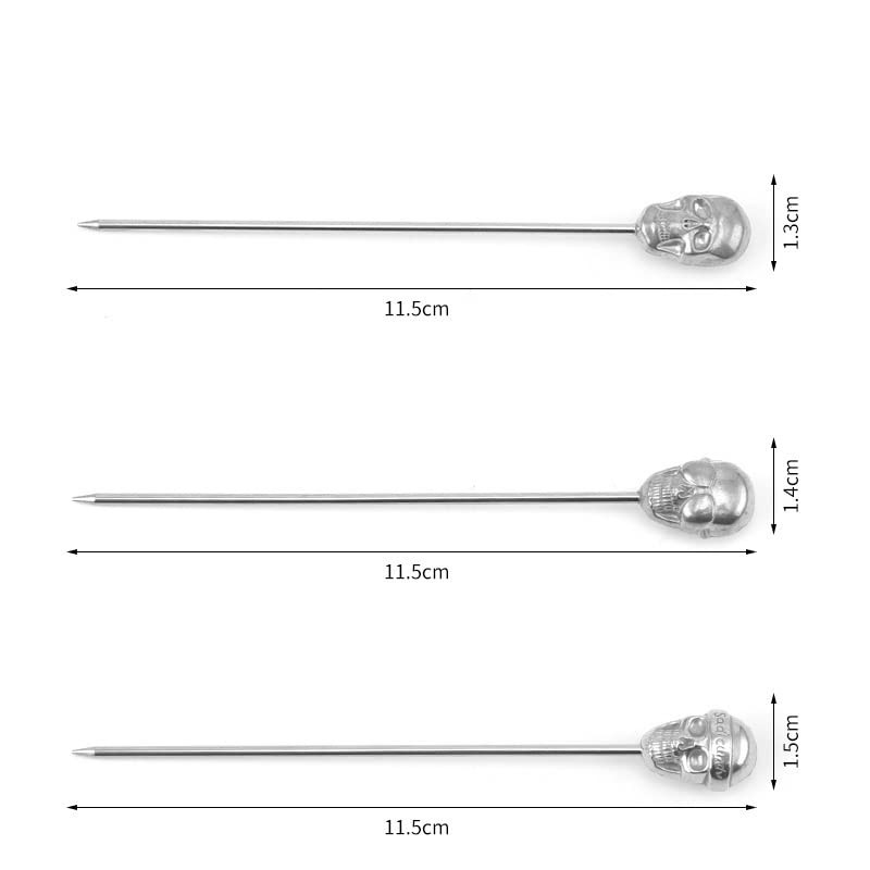 BSTMOME 6 Pack Skull Cocktail Picks Martini Picks Reusable Olive