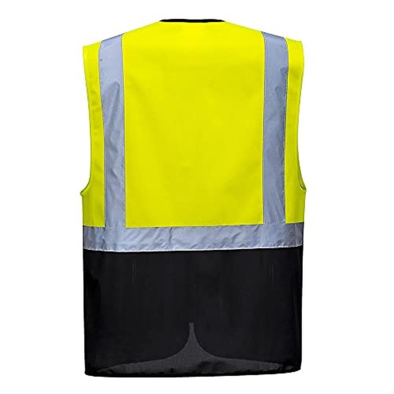 Portwest C476YBRS Warsaw Executive Vest, Small, Yellow/Black