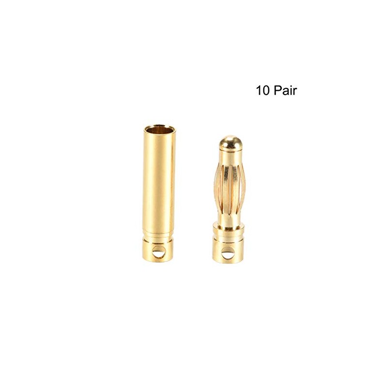 sourcing map 10 Pairs 4 mm Male and Female Banana