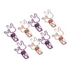 100Pcs Bunny Binder Clips Hollow Out Strong Clamping Sturdy Metal