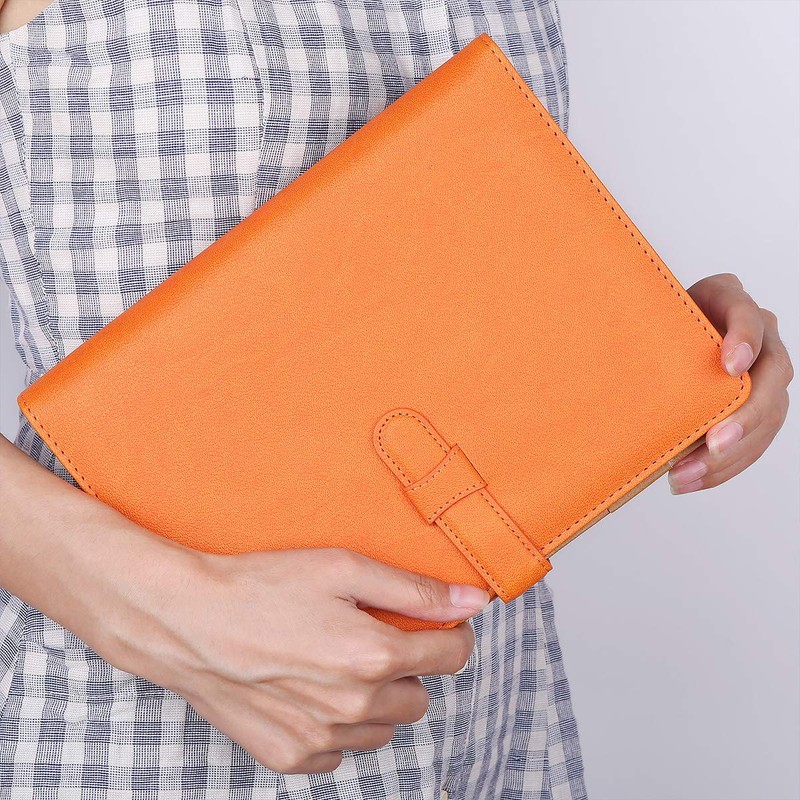 Minlna A5 Leather Notebook/Refillable Loose Leaf Business Notebook/Notepad,200 Thick Pages,Classic