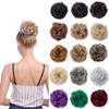 Silk-co Thick Hair Bun Extensions Messy Curly Hair Scrunchies Hairpieces