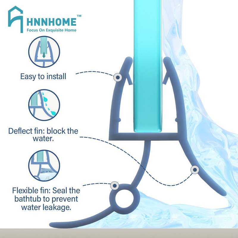 HNNHOME® Bath Shower Screen Door Seal Strip for 6-8 mm