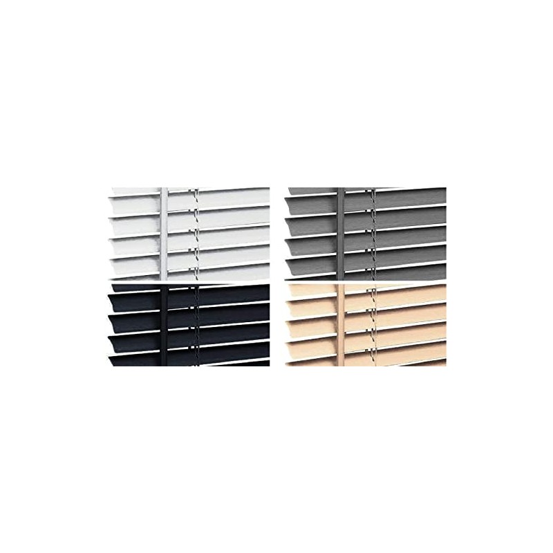 White Colour - PVC Plain window Venetian Blinds - 25mm