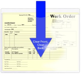 StoreSMART - File Jacket with Magnetic Back - 15-Pack - Clear Plastic - Heavy Duty - FJ85STCM-15