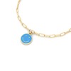 Silver Smile Smiley Face Bracelets In Blue, 6" Chain |