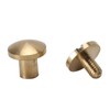 50 Set Brass Rivets Kit DIY 8mm Slot Screw Decorative