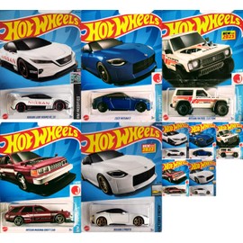 Hot Wheels Nissan 5 Car Set Bundle