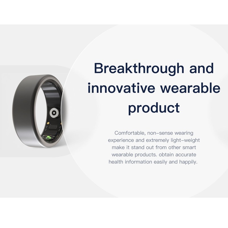 Smart Ring IP68 Waterproof Pedometer Sleep Fitness Tracker Ring with