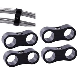 4pcs AN6 6AN an -6 Nylon Braided Stainless Fuel Oil Line Hose Separator Clamp